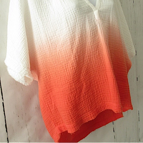 Young Fabulous & Broke Ombre Gauze Boho Top XS (oversized) NWT - Picture 3 of 6
